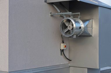 Havalandırma kanalı havalandırma vantilatörü.