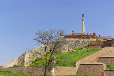 Belgrad 'daki Kalemegdan kalesinde Victor heykeli