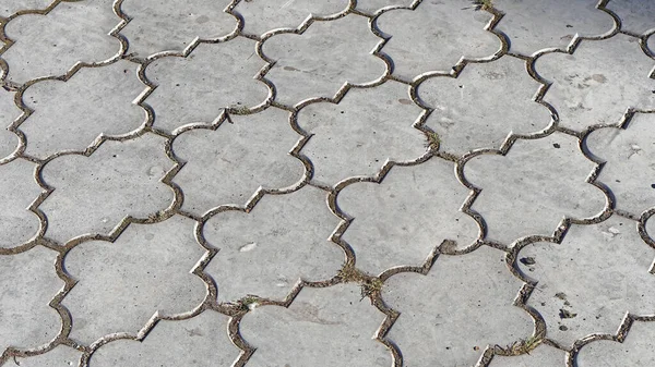 Grau Betonform Außenterrassenpflaster Fliesen — Stockfoto