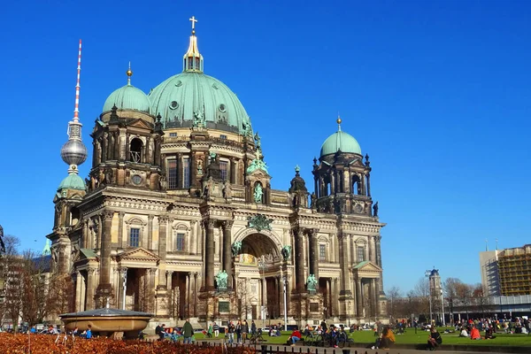 Berliner Dom Berlin Híres Történelmi Székesegyház — Stock Fotó