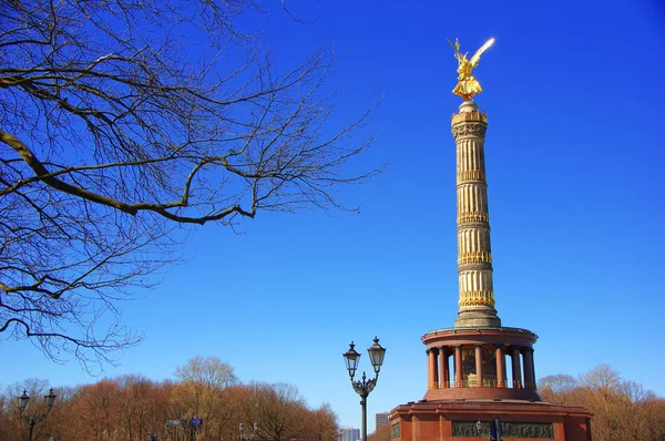 Colonne Victoire Siegessauele Berlin Allemagne — Photo