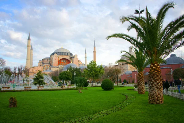 Konstantinápoly Egykori Katedrálisa Hagia Sophia Században Épült Míg Napjainkban Múzeum — Stock Fotó