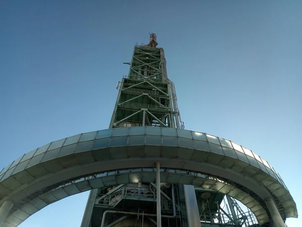 Portugalská Eiffelova Věž Proměnu Benzinu Stará Rafinérie Rafinérie Ropy Zemního — Stock fotografie
