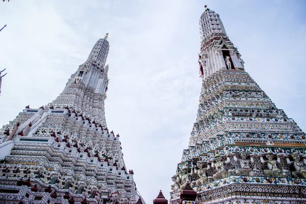 Wat Arun Ratchawararam Templo Buddhist Tailandia — Foto de Stock