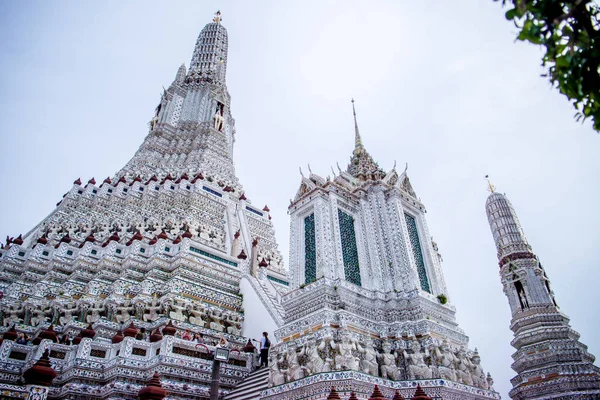 Wat Arun Ratchawararam Buddyjskiej Świątyni Tajlandia — Zdjęcie stockowe