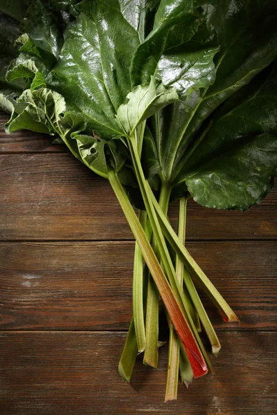 Fresh Rhubarb Wood Food Closeup — Stock Photo, Image