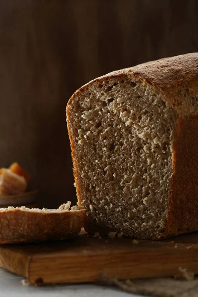 Παραδοσιακό Ψωμί Σίκαλης Ρουστίκ Τροφίμων — Φωτογραφία Αρχείου