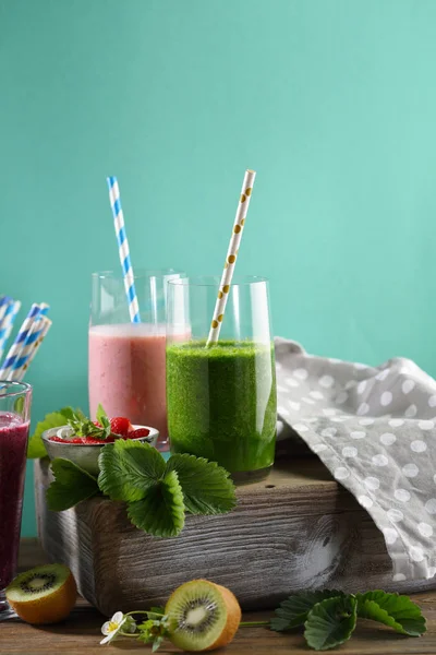 Frisse Zomer Smoothies Dranken — Stockfoto