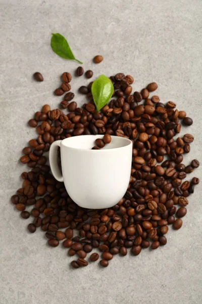 Kávébab Fehér Csésze — Stock Fotó