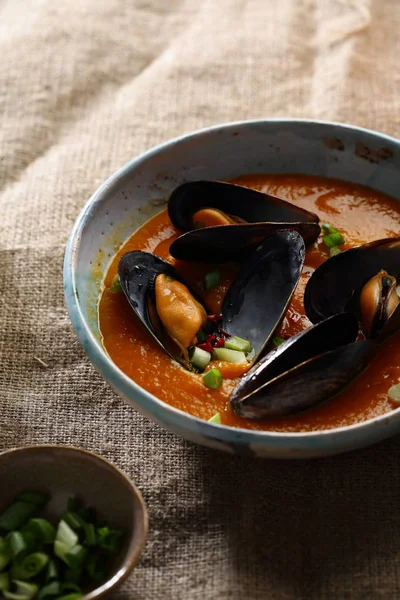 Midye ile kabak kremalı çorba