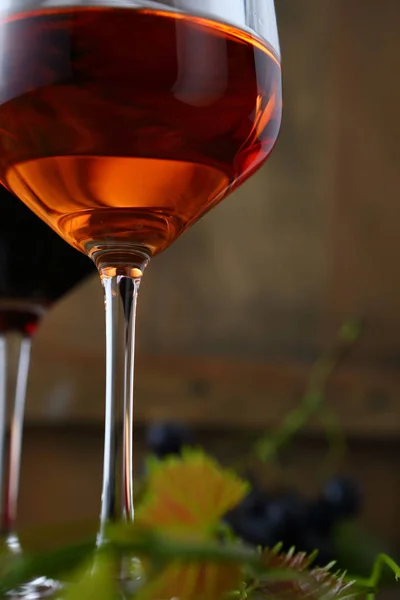 Copa Vino Rosas Bebidas — Foto de Stock