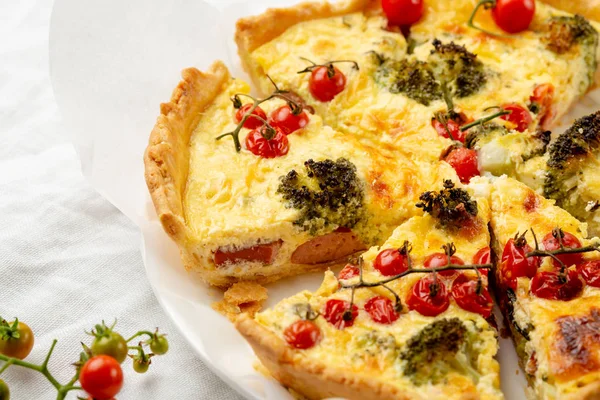 Quiche Lorraine Warzywami — Zdjęcie stockowe