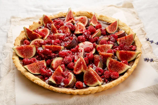 Torta Fresca Assada Com Frutas — Fotografia de Stock