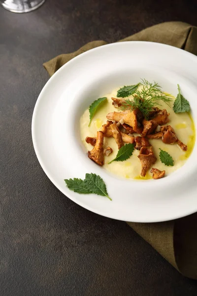 Polenta Italiana Con Champiñones —  Fotos de Stock