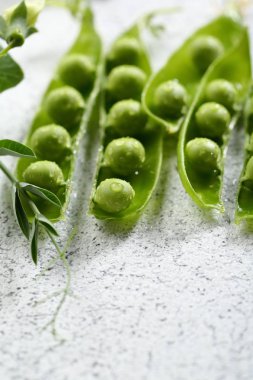 taze yeşil bezelye yakın çekim