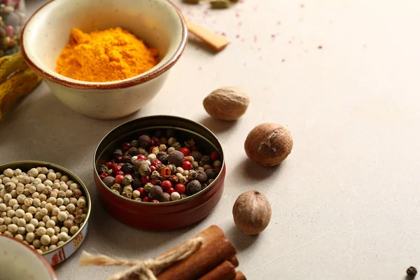 Diverse Specerijen Leisteen Koken Ingrediënten — Stockfoto