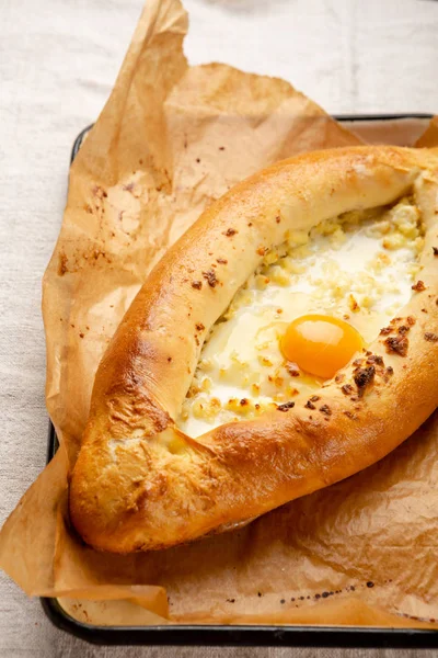 Fresh Khachapuri Baking Tray — Stock Photo, Image