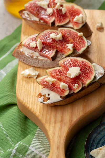 Snack Met Vijgen Kaas — Stockfoto