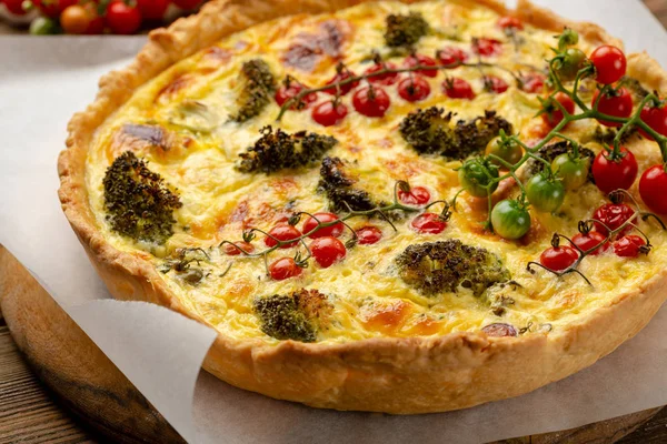 Quiche Verduras Nata — Foto de Stock