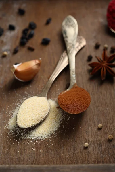 Spice Powder Spoons — Stock Photo, Image