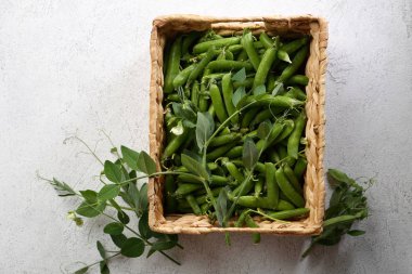 Yeşil bezelye bakla taze hasat