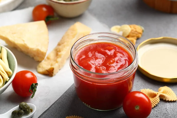 Rode Saus Voor Pasta — Stockfoto