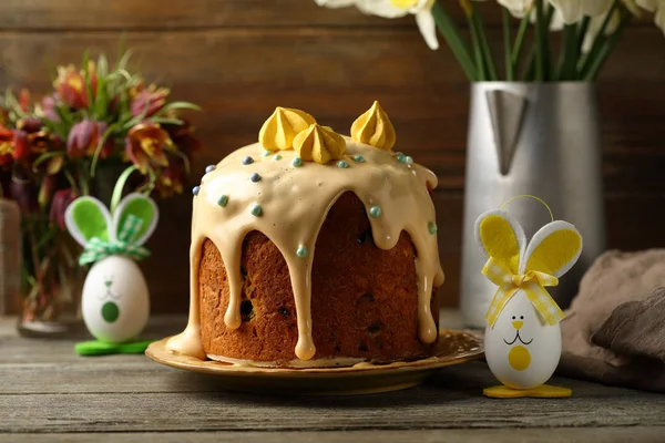 Osterkuchen Und Osterhase — Stockfoto