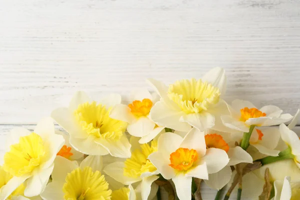 Vita Och Gula Vårblommor Som Ovan — Stockfoto