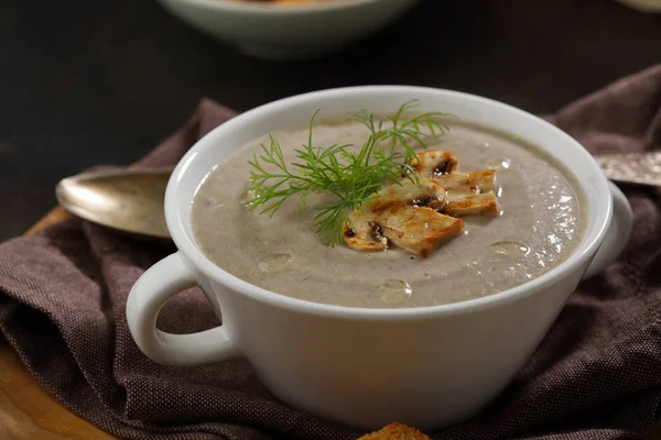 White mushrooms cream soup — Stock Image White Mushrooms Cream Soup Stock Image