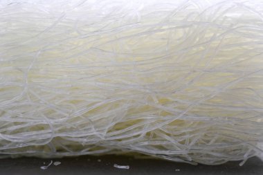 Çiğ pirinç noodle yakın çekim