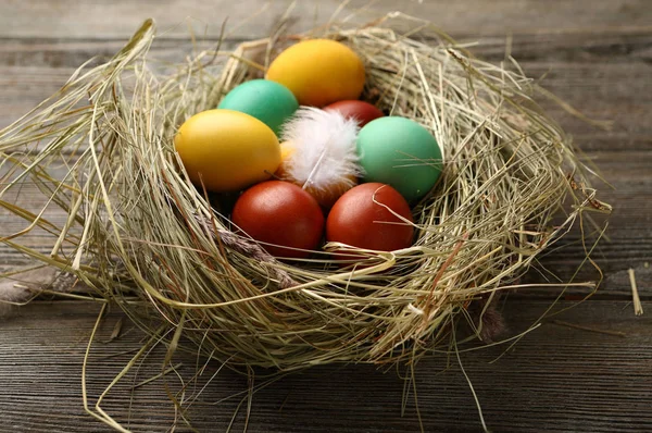 Huevos Color Pascua Concepto Vacaciones — Foto de Stock