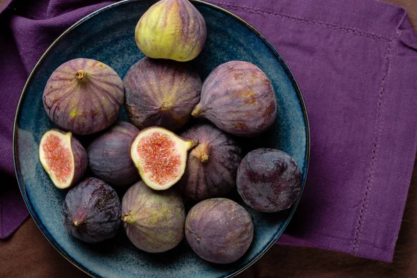 Fresh Fruits Fig Top View — Stock Photo, Image