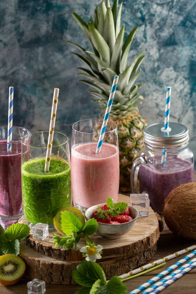 Čerstvé Zdravý Nápoj Smoothie — Stock fotografie