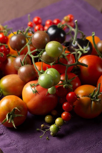 Tomates Ecológicos Frescos Cerca — Foto de Stock