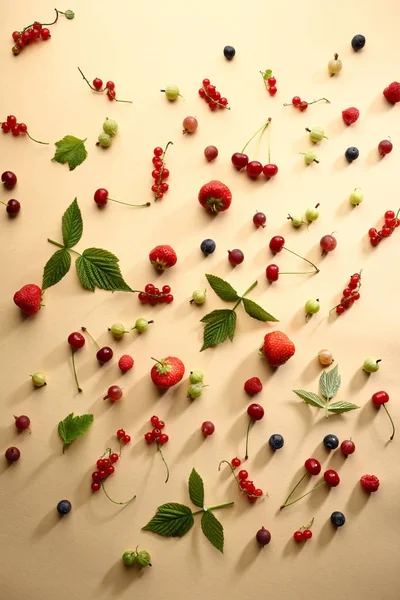 Frische Beeren von oben — Stockfoto