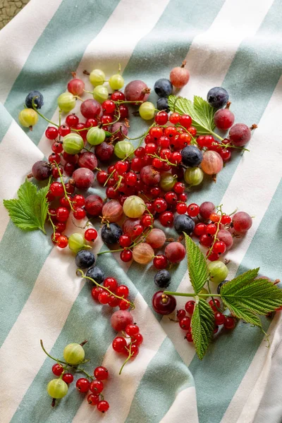 Frisse zomer berry op servet — Stockfoto