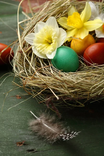 Grüne glückliche Ostern Hintergrund — Stockfoto