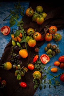 Yerel domates seti üst görünümü