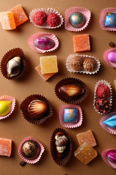 Çikolata ve marmelat koleksiyonu — Stok fotoğraf