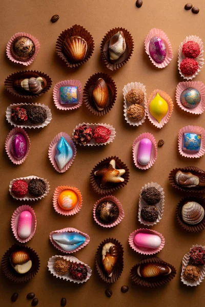 Luxe bonbons chocolat fond — Photo