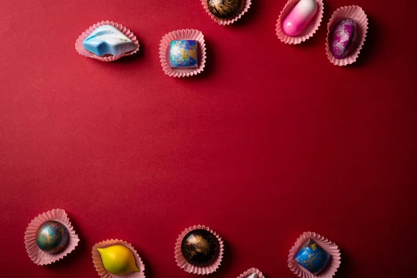 Çikolata görünümlü yemek arkaplanı — Stok fotoğraf