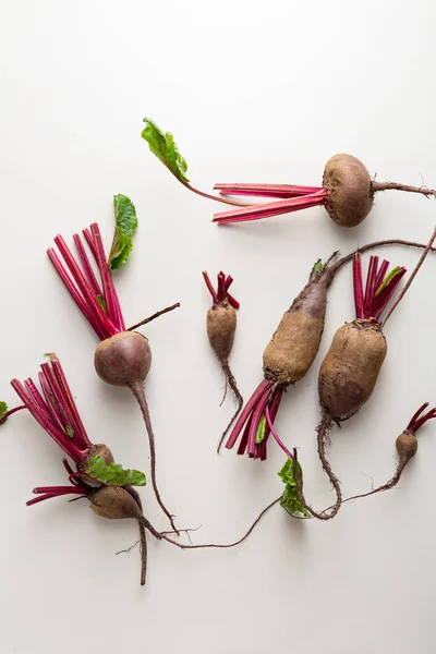 Organic Beetroots Light Surface — Stock Photo, Image