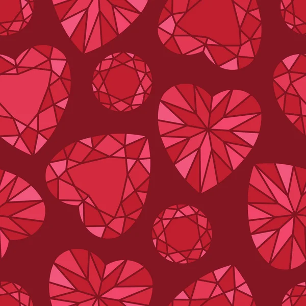Красный бриллиант на красном — стоковый вектор