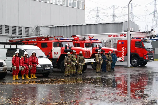 Uniper Surgut Gres Brandbekämpfung Teil 134 Surgut Russland 2014 Brandschutz — Stockfoto