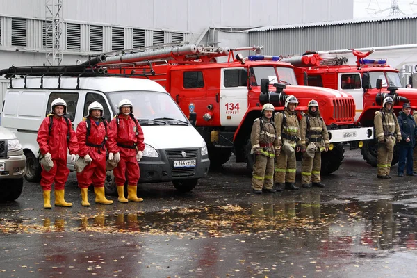 Uniper Surgut Gres Brandbekämpfung Teil 134 Surgut Russland 2014 Brandschutz — Stockfoto