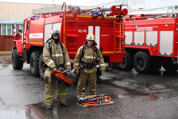 Uniper Surgut Gres Brandbekämpning Del 134 Surgut Ryssland 2014 Brandsäkerhet — Stockfoto