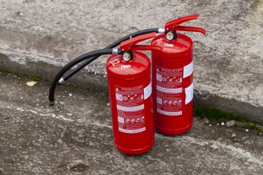 Surgut Gres-2. Bölüm-134 yangın söndürme. Surgut, Rusya Federasyonu. 09/19/2018. Yarışmalar yangın söndürme üzerinde. Yangın söndürücüler.