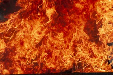 Arka plan olarak cehennem ateşi.