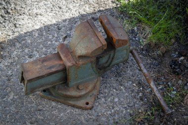 Eski tezgah Yardımcısı. yakın çekim.