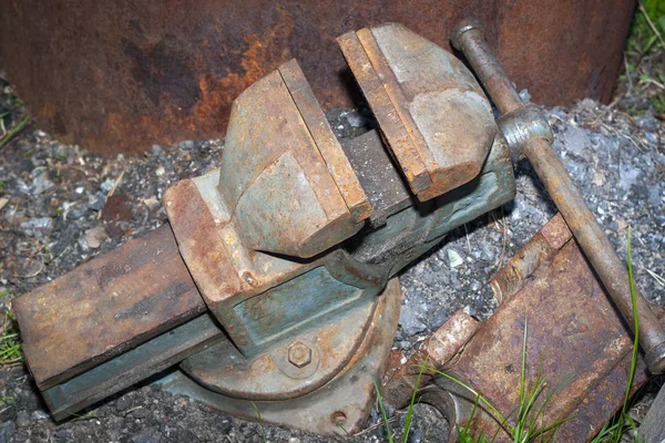 Old Bench Vice Close — Stock Photo, Image